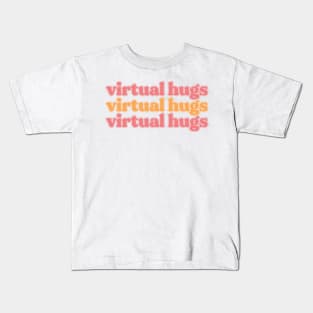 Peachy Virtual Hugs Social Distancing Kids T-Shirt